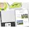 Better Office Products 2 Pocket Paper Folders Portfolio W/Prongs, Matte Texture, Letter Size, Gray, 50PK 84223 - alternate 2